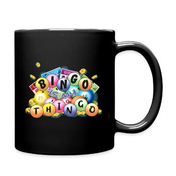 Le bingo, c’est mon truc de jeu porte-bonheur, le design des joueurs de soirées de jeu - Mug uni - noir - Droite