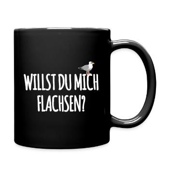 Hamburger Spruch - Tasse einfarbig - Schwarz - Rechts