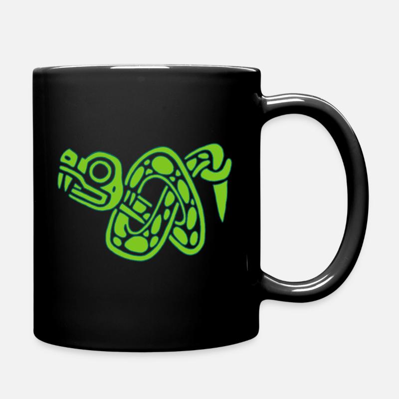 Noeud de serpent vert - Mug uni - noir