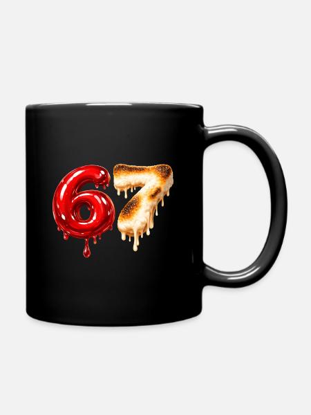 67 - 6 7 - Six Seven Meme - Full Colour Mug - black
