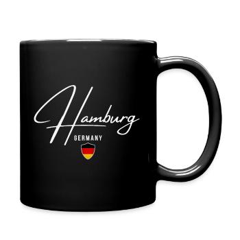 Hamburg, Deutschland, elegantes Design Hamburg - Tasse einfarbig - Schwarz - Rechts