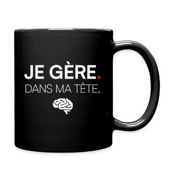 ICH SCHAFFE DAS. IN MEINEM KOPF. | Humor - Tasse einfarbig - Schwarz - Rechts