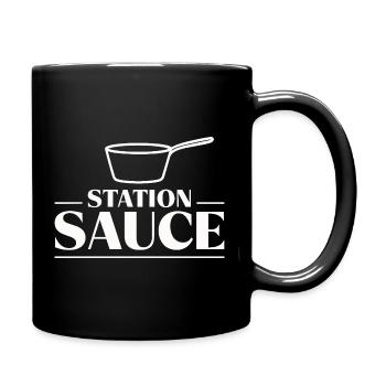 Saucier Sauce Station Brigade Chef Culinary Statio - Full Colour Mug - black - Right
