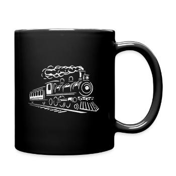 Locomotive à vapeur Locomotive ferroviaire modèle réduit - Mug uni - noir - Droite