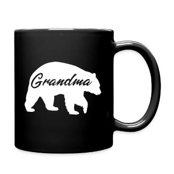 Grandma Bear Cute Gift Shirt - Full Colour Mug - black - Right