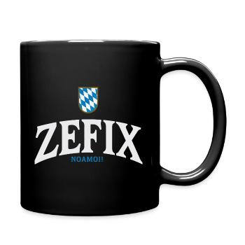 BayernWappen ZEFIX Logo - Tasse einfarbig - Schwarz - Rechts