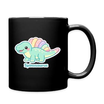 Pastell Spinosaurus Sticker - Tasse einfarbig - Schwarz - Rechts