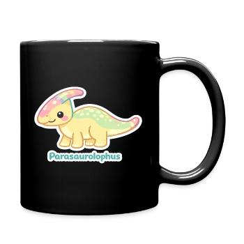 Pastel Parasaurolophus Rainbow Ridge - Full Colour Mug - black - Right