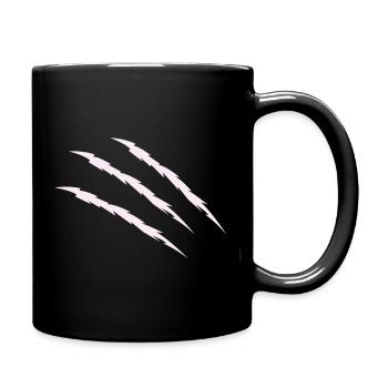 krallen_scars - Tasse einfarbig - Schwarz - Rechts