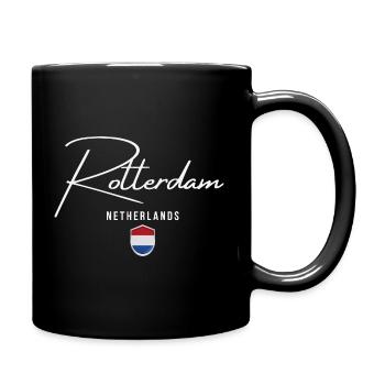 Rotterdam Niederlande, elegantes Design Rotterdam - Tasse einfarbig - Schwarz - Rechts