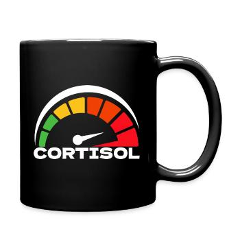 Funny Low cortisol Hilarious Stress Free Cortisol - Full Colour Mug - black - Right