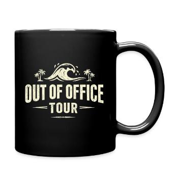 Out of Office Tour Strandwaves - Full Colour Mug - black - Right