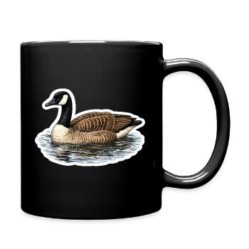 Canada Goose – Realistic Bird Motif Nature Design - Full Colour Mug - black - Right