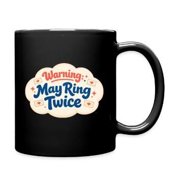 Rings maybe twice | Postman Humor - Full Colour Mug - black - Right