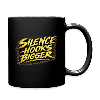 Silence Hooks Design de pêche à la carpe plus grande - Mug uni - noir - Droite