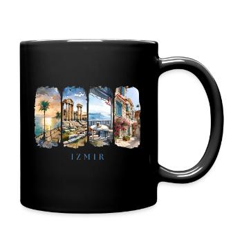 Izmir Urlaub Travel – Türkei Ägäis & Sonne Motiv - Tasse einfarbig - Schwarz - Rechts