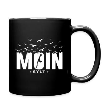 Moin Sylt Insel Nordsee Urlaub Shirt - Tasse einfarbig - Schwarz - Rechts