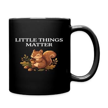 Little Things Matter Squirrel Cottagecore Farm - Full Colour Mug - black - Right