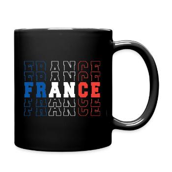France Football Fan Flag Blue White Red Sport - Full Colour Mug - black - Right