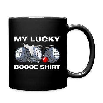 My lucky bocce Petanque Boule Boulespieler - Tasse einfarbig - Schwarz - Rechts