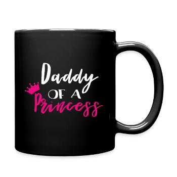 Papa einer Prinzessin - Tasse einfarbig - Schwarz - Rechts