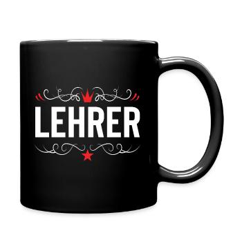 Lehrer Beruf - Tasse einfarbig - Schwarz - Rechts