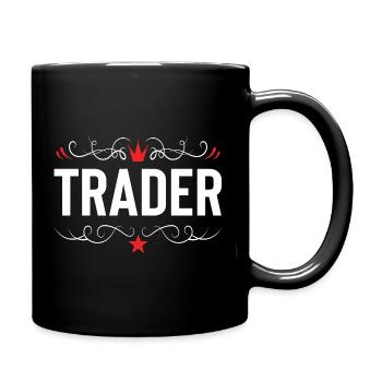 Trader Beruf - Tasse einfarbig - Schwarz - Rechts