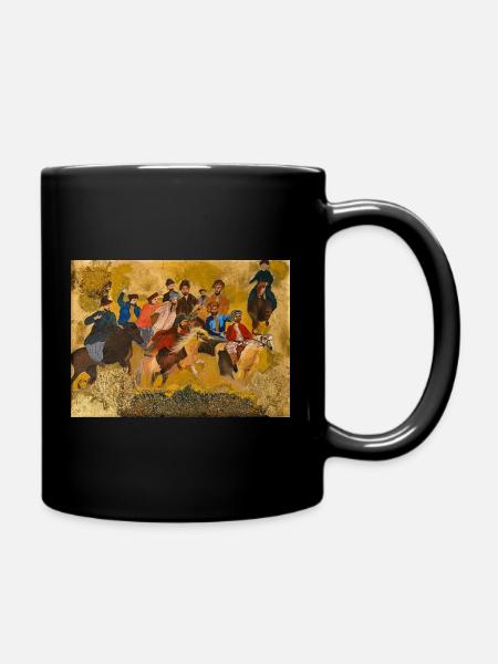 Buzkashi - Das traditionelle Reiterspiel - Tasse einfarbig - Schwarz