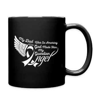 Souvenir de mon père est mon ange gardien - Mug uni - noir - Droite