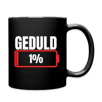 PATIENCE 1% Humorous patience limit in everyday life - Full Colour Mug - black - Right