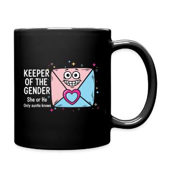 Gender Reveal Baby Shower Keeper Of The Gender - Full Colour Mug - black - Right