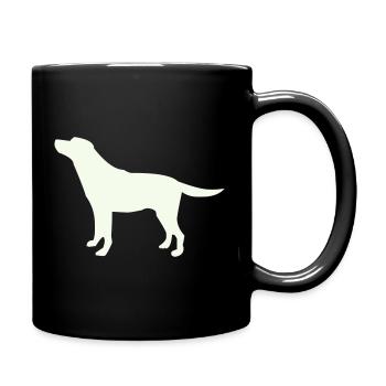 Running Dog Silhouette - Full Colour Mug - black - Right