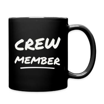 Crew Member Brush Schriftzug - Team Staff Event - Tasse einfarbig - Schwarz - Rechts