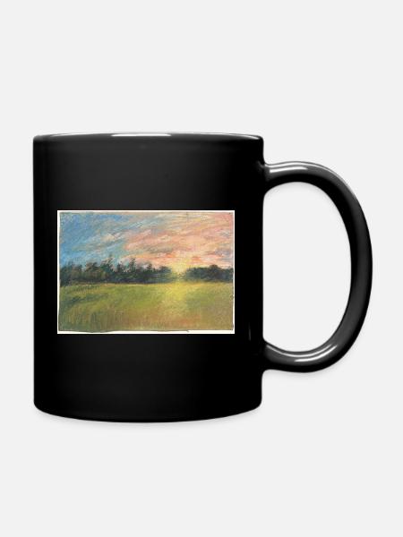 Prairie au coucher du soleil - Mug uni - noir