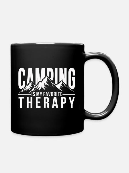 Le camping est ma thérapie préférée - Mug uni - noir