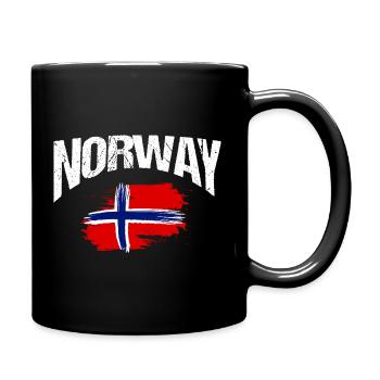 Norway Vacation Norge Fjords Travel Scandinavian - Full Colour Mug - black - Right