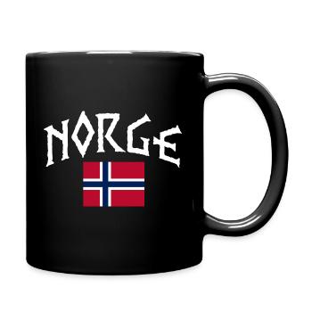 Vacances en Norvège dans les fjords de Norge Voyage en Scandinavie - Mug uni - noir - Droite