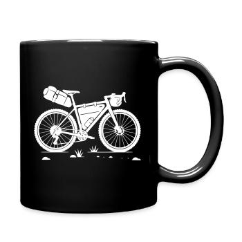 Bikepacking Gravel Bike - Full Colour Mug - black - Right