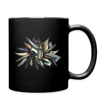 Kaleidoscope Cut Flower - Full Colour Mug - black - Right