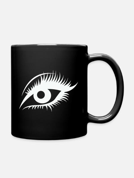 Auge - Tasse einfarbig - Schwarz