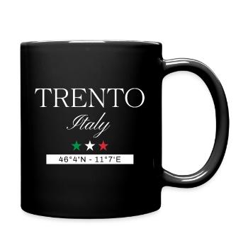Trient Italien Souvenir – Reise minimalistisch - Tasse einfarbig - Schwarz - Rechts