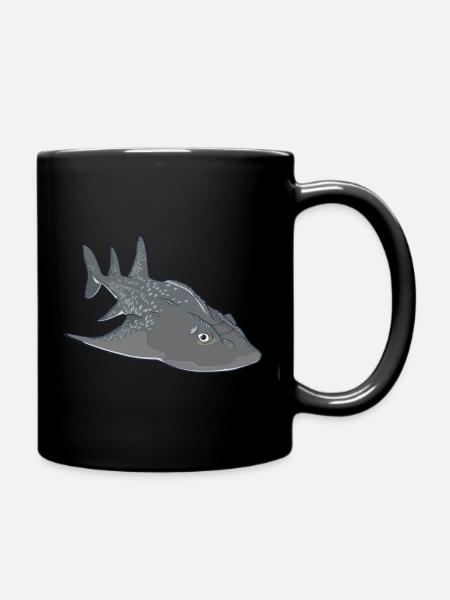 Bowmouth-Gitarrenrochen Cartoon-Stil - Tasse einfarbig - Schwarz
