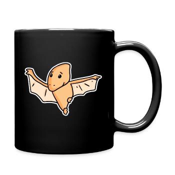 Dinosaurier Vogel Kinder - Tasse einfarbig - Schwarz - Rechts
