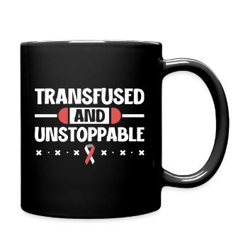 Aplastische Anämie Power - Transfundiert & Stark - Tasse einfarbig - Schwarz - Rechts