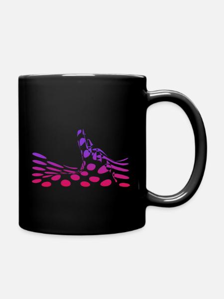 Optische Illusion Kunst - Tasse einfarbig - Schwarz