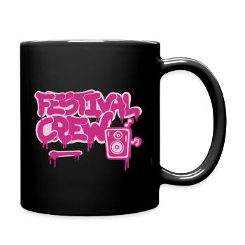 Festival crew Graffitti Musik Open air Sommer - Full Colour Mug - black - Right