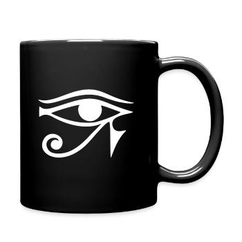 Auge des Horus Ägypten Magie Symbol Glücksbringer - Tasse einfarbig - Schwarz - Rechts
