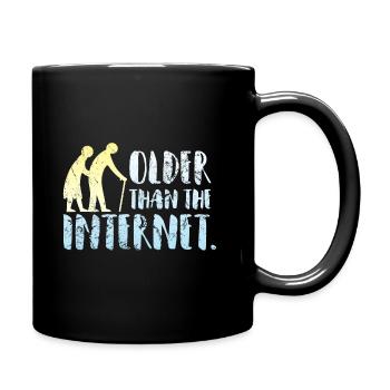 Older than the internet - Full Colour Mug - black - Right