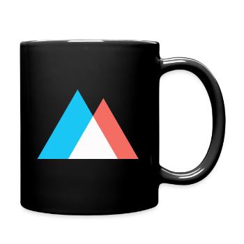 Berge Abstrakt Pop Art Kunst - Tasse einfarbig - Schwarz - Rechts