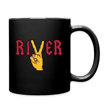 Fleuve Viktory main multicolore - Mug uni - noir - Droite